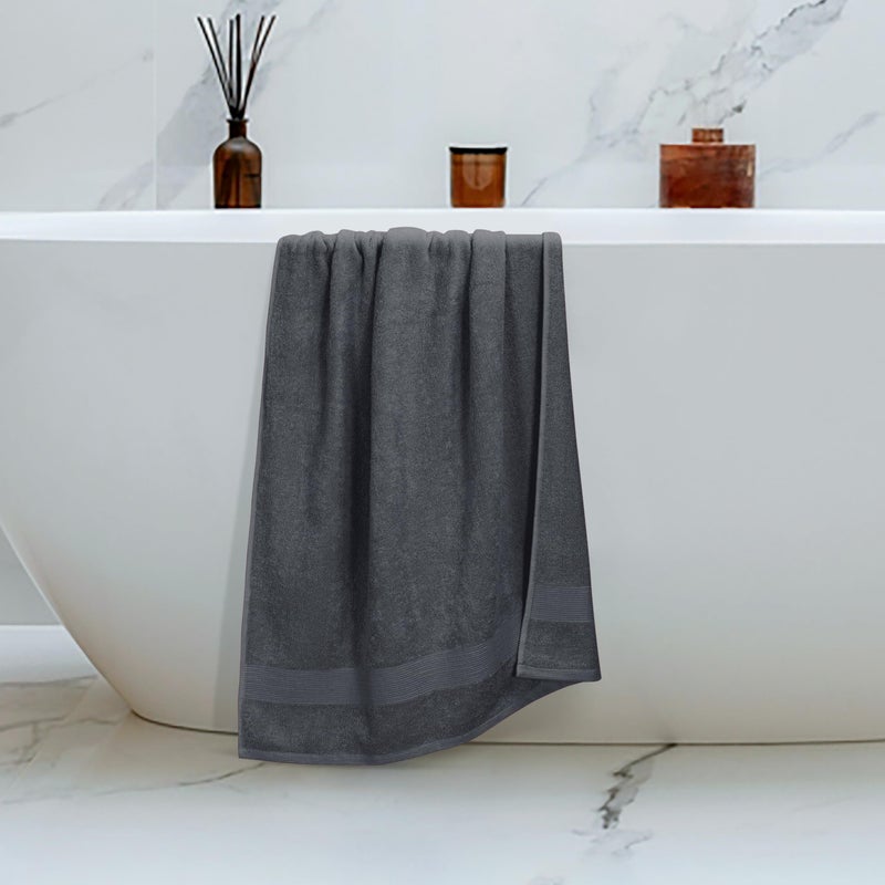 Belizzi Home 4 Pack Bath Towel Set 27x54, 100% Ring Spun Cotton, Ultra Soft Highly Absorbent Machine Washable Hotel Spa Quality Bath Towels for Bathroom, 4 Bath Towels Grey - Image 5